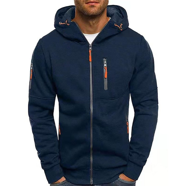 Kapuzenjacke Mit Reißverschluss Für Herren | Mit Langen Ärmeln