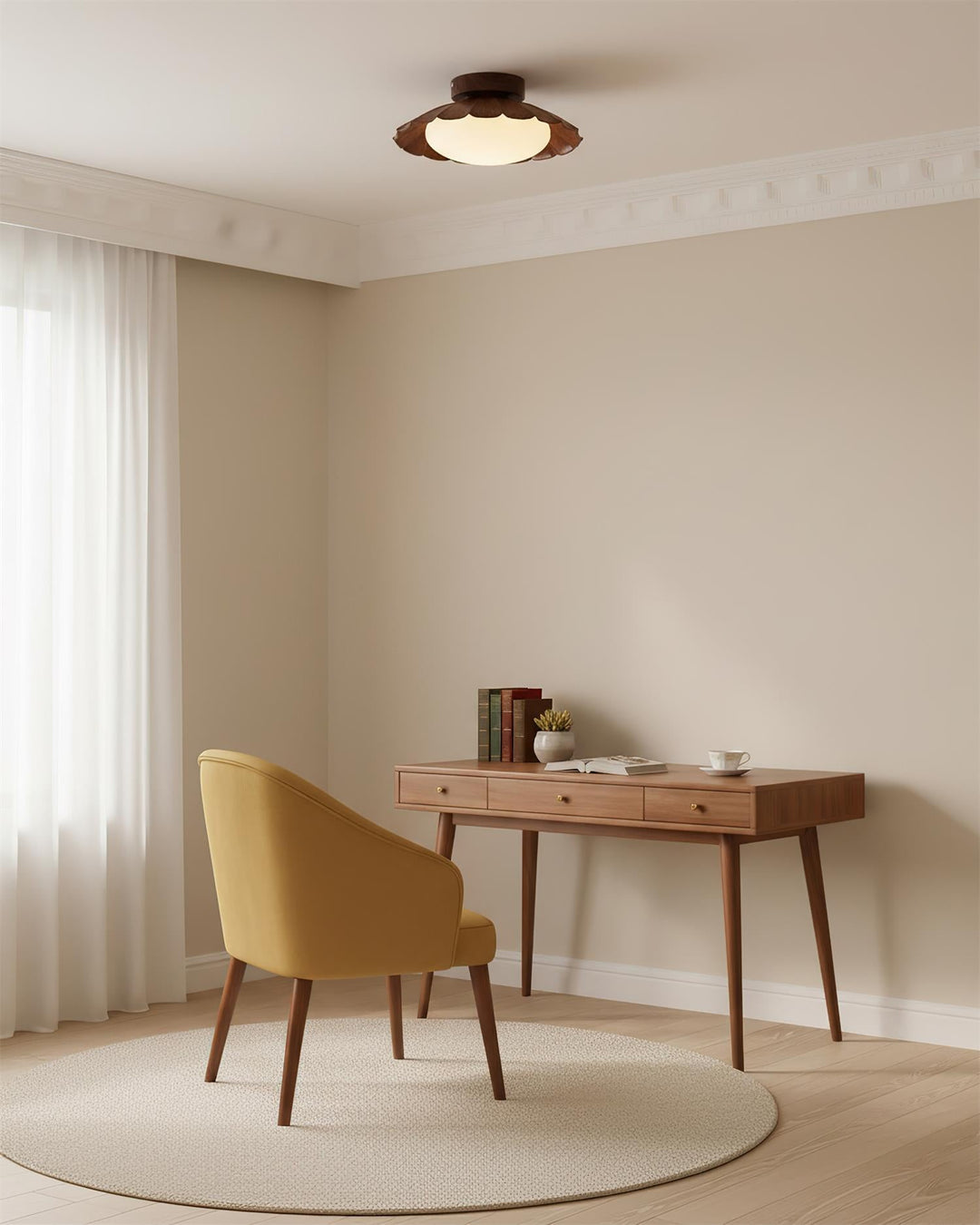 Lámpara de techo contemporánea con estilo de nube curva