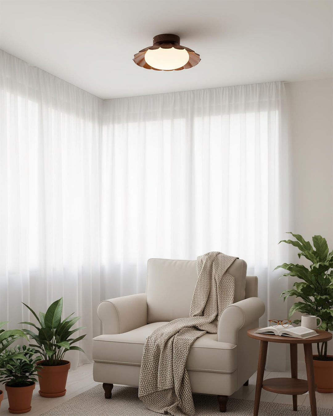 Lámpara de techo contemporánea con estilo de nube curva