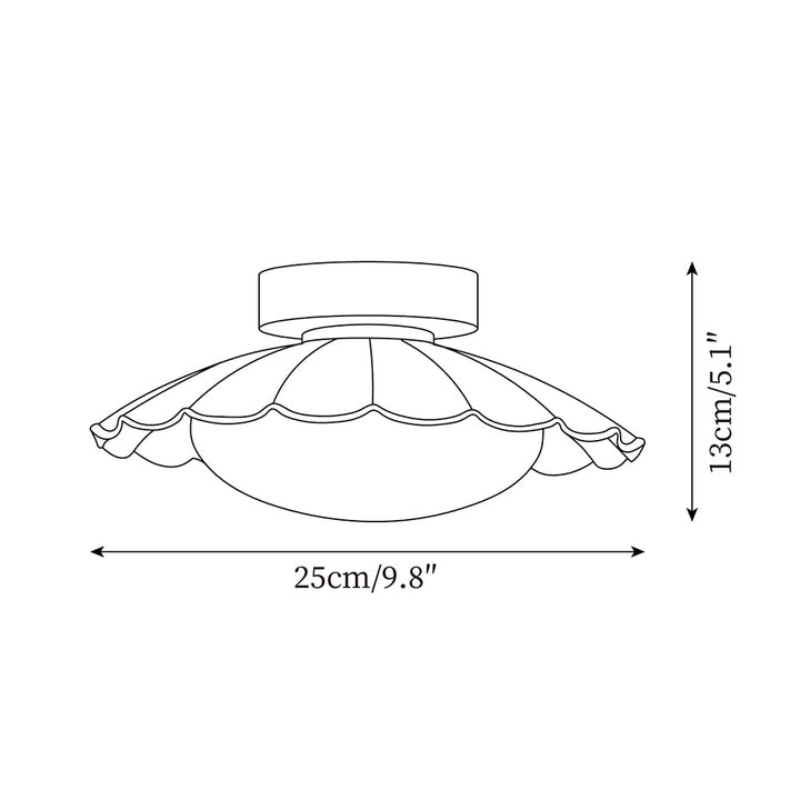 Lámpara de techo contemporánea con estilo de nube curva