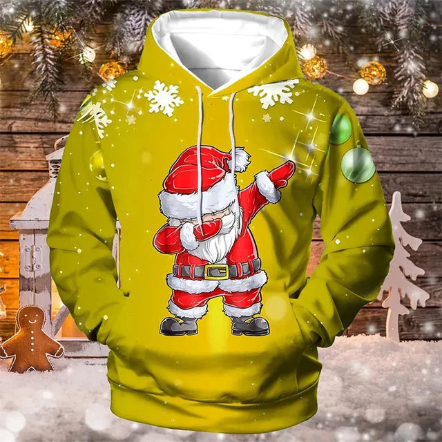 Stylischer Weihnachts-Hoodie Für Herren | Langarm