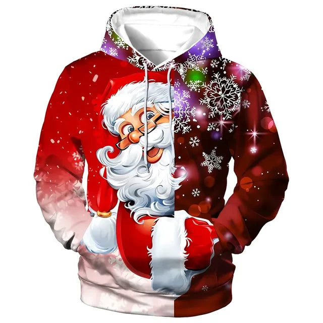 Herren Winter-Weihnachtspullover | Mit Kapuze