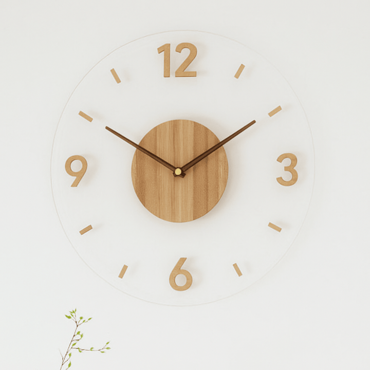 Scandinavian Style Wall Clock Silent Quartz Movement