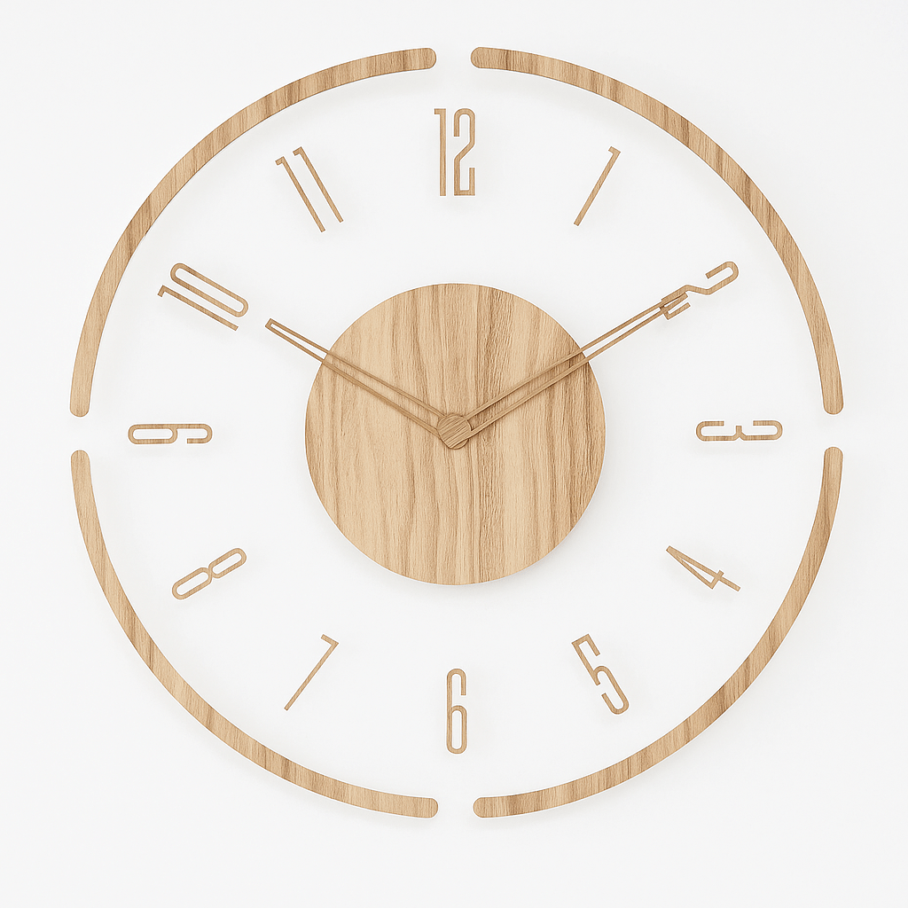 Scandinavian Style Wall Clock Silent Quartz Movement