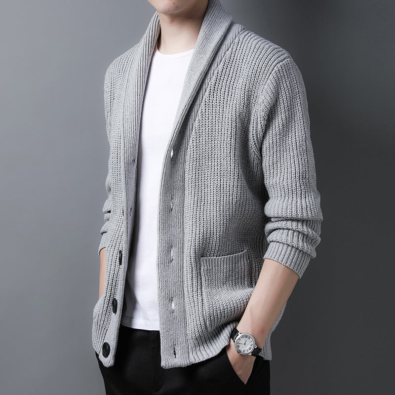 Strickjacke Mit Schalkragen Für Herren | Mit Langen Ärmeln