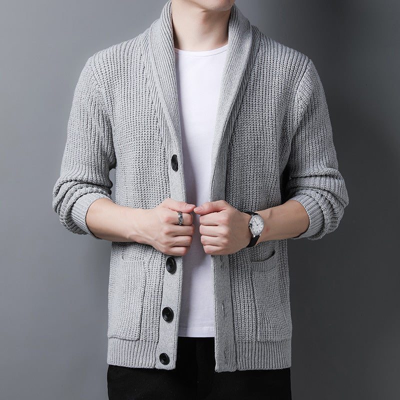 Strickjacke Mit Schalkragen Für Herren | Mit Langen Ärmeln