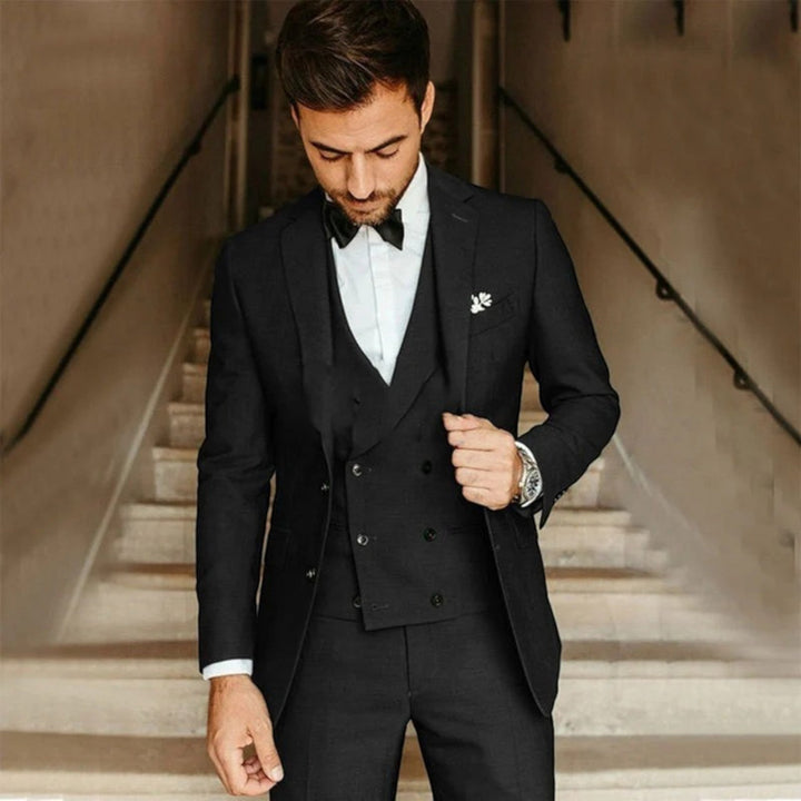 Étienne | Eleganter 3-teiliger Anzug Mit Fliege Für Herren
