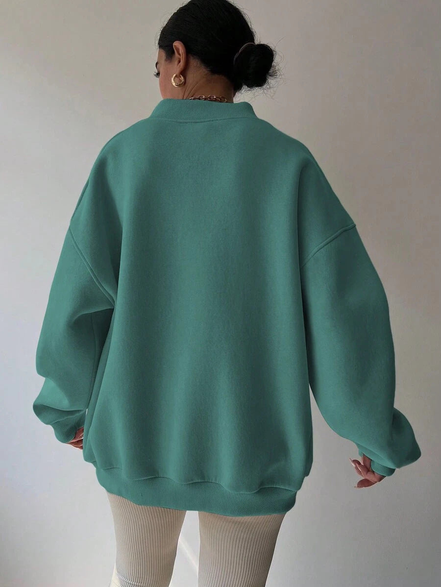 Langarm-Sweatshirt Für Damen | Locker Geschnitten