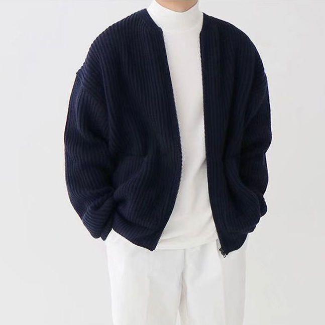 Strickjacke Mit Reißverschluss Für Herren | Mit Langen Ärmeln