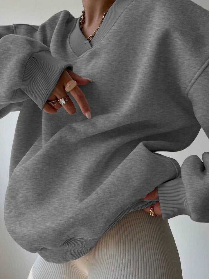 Langarm-Sweatshirt Für Damen | Locker Geschnitten