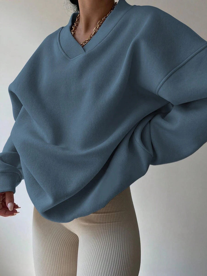 Langarm-Sweatshirt Für Damen | Locker Geschnitten