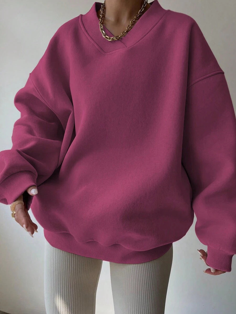 Langarm-Sweatshirt Für Damen | Locker Geschnitten