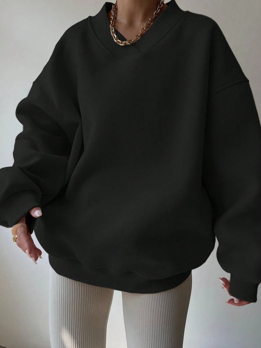 Langarm-Sweatshirt Für Damen | Locker Geschnitten