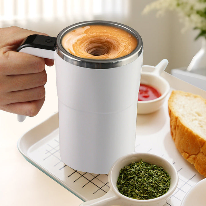 Portable Electric Self-Stirring Mug with Temperature Indicator