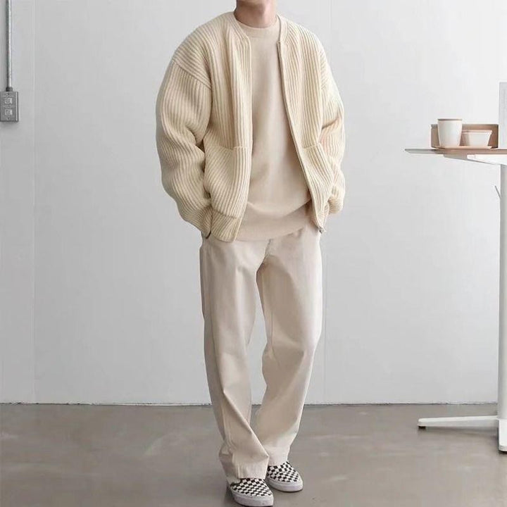 Strickjacke Mit Reißverschluss Für Herren | Mit Langen Ärmeln