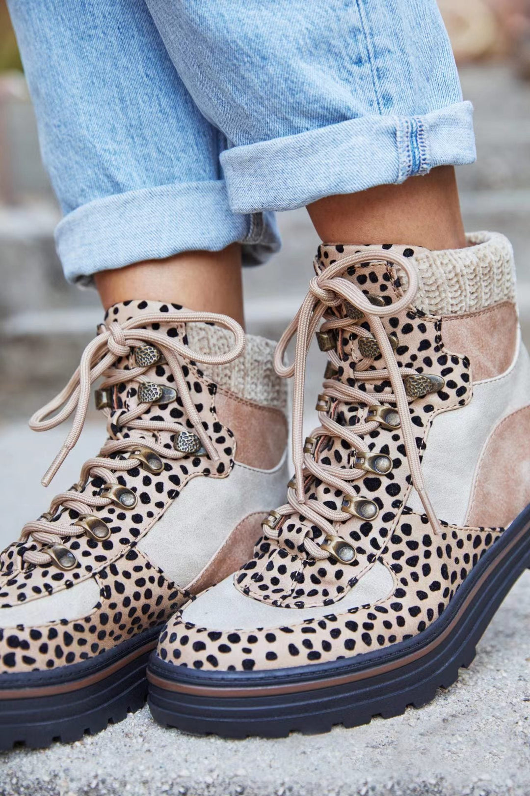 Leoparden-Stiefeletten für Damen | Herbst