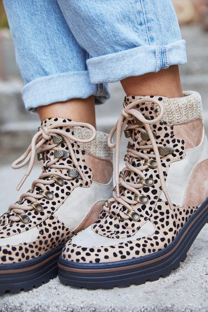 Leoparden-Stiefeletten für Damen | Herbst