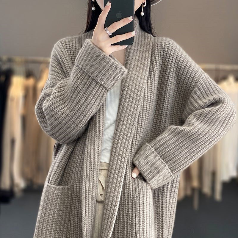 Damen Strickjacke Mit Langen Ärmeln | Winter