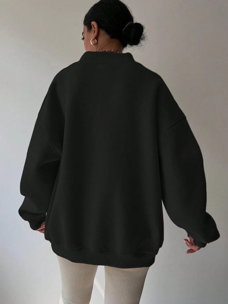 Langarm-Sweatshirt Für Damen | Locker Geschnitten