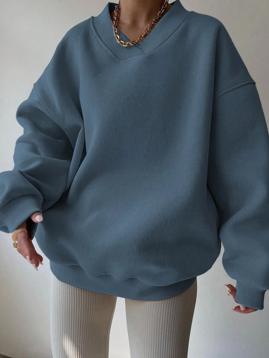 Langarm-Sweatshirt Für Damen | Locker Geschnitten