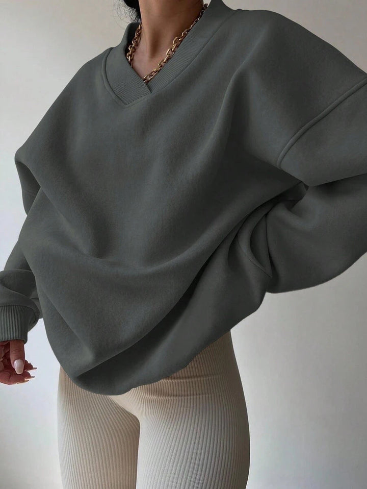 Langarm-Sweatshirt Für Damen | Locker Geschnitten