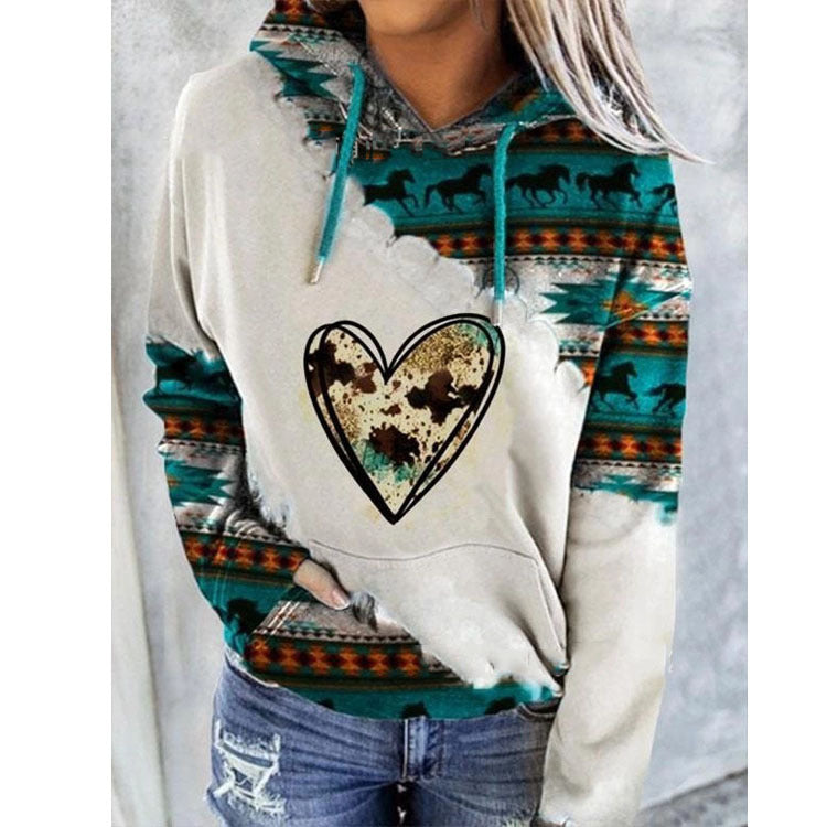 Kapuzenpullover Mit Tribal-Muster Für Damen | Winter