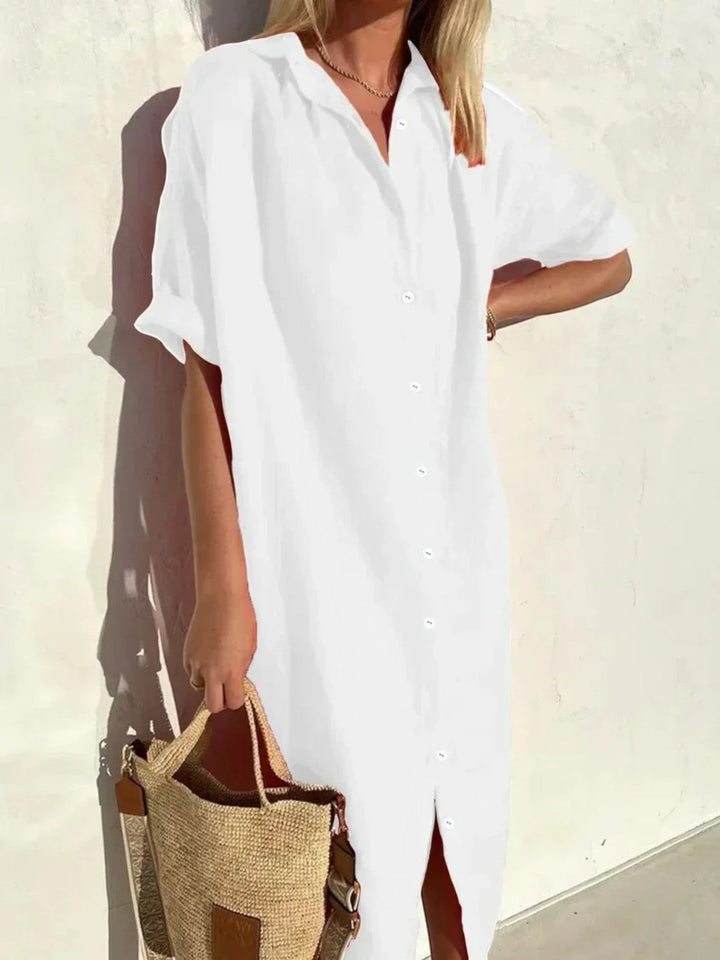 Leona | Bequemes Sommer-hemdkleid Für Frauen