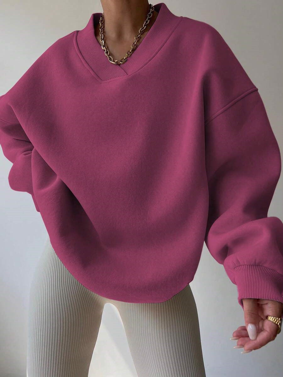Langarm-Sweatshirt Für Damen | Locker Geschnitten