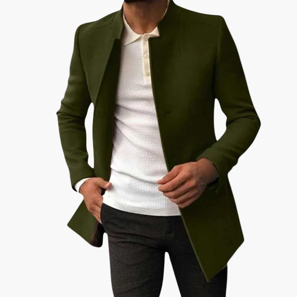 Herren Stilvoller Langer Mantel | Langarm