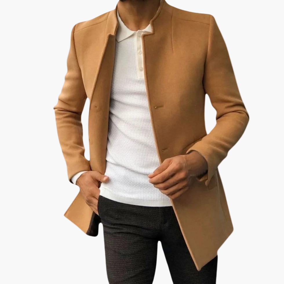 Herren Stilvoller Langer Mantel | Langarm