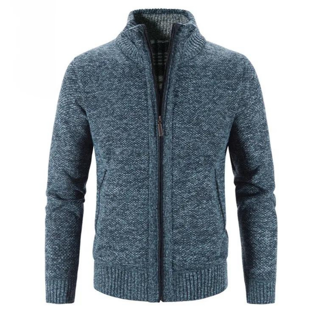 Strickjacke Mit Reißverschluss Für Herren | Mit Stehkragen