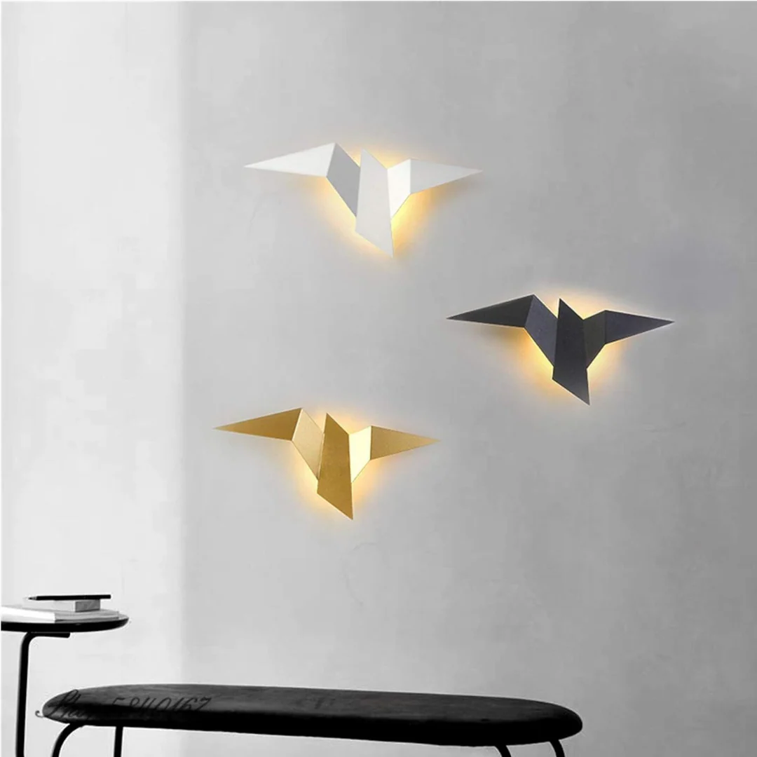 Origami-Wandlampe – Kreatives & Einzigartiges Design für stilvolle Innenräume | Dekorative Wandbeleuchtung für Wohnzimmer, Flur & Schlafzimmer