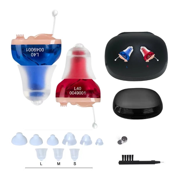 Compact In-Ear Hearing Aids Rechargeable Clear Audio
