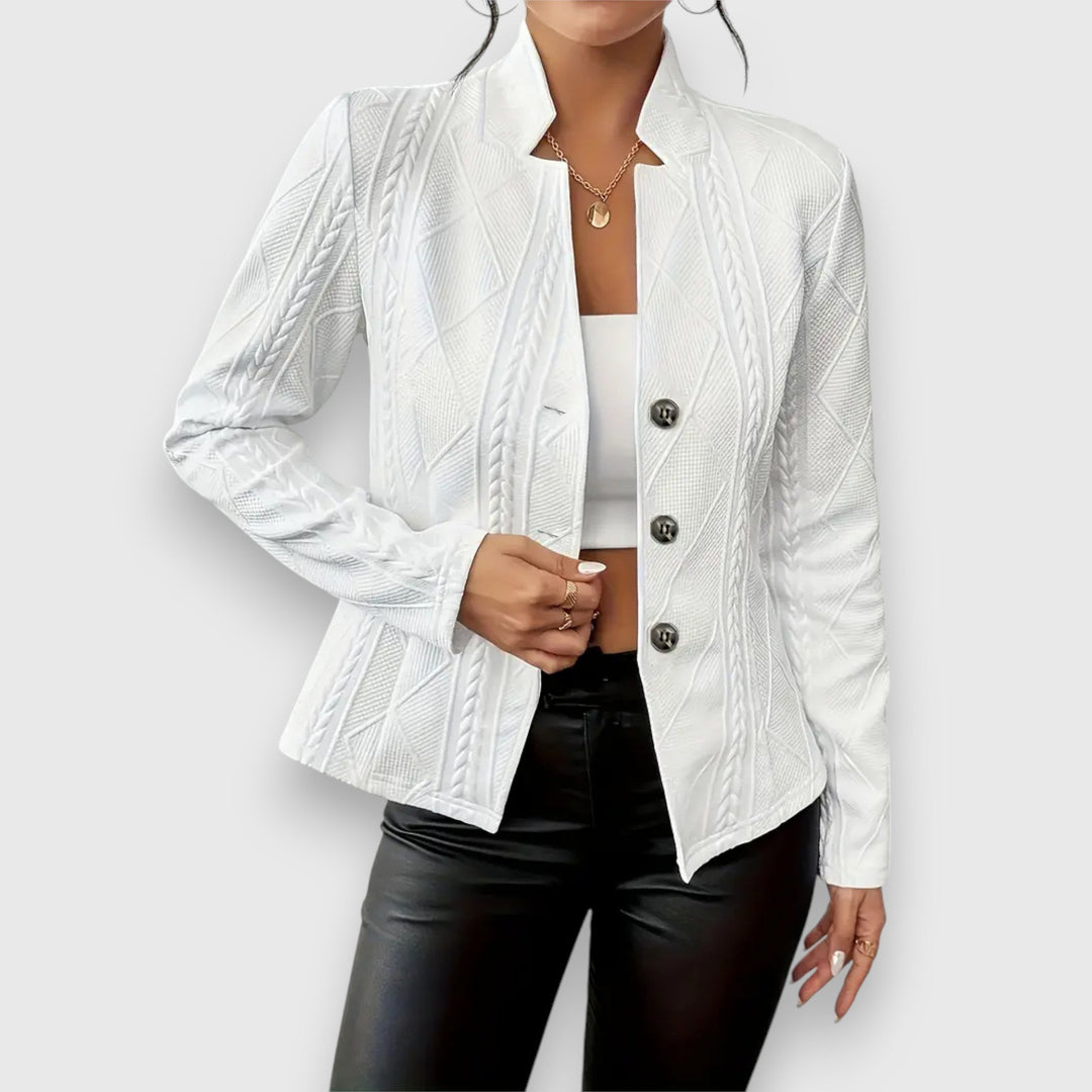 Langarm-Button-Down-Blazer Für Damen | Winter