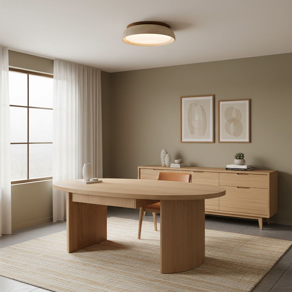 Luz de techo empotrada minimalista con LED integrado