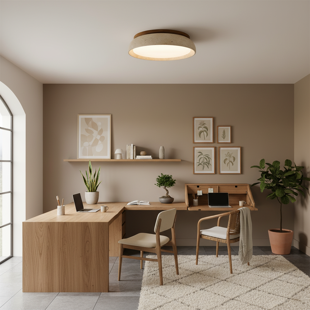 Luz de techo empotrada minimalista con LED integrado