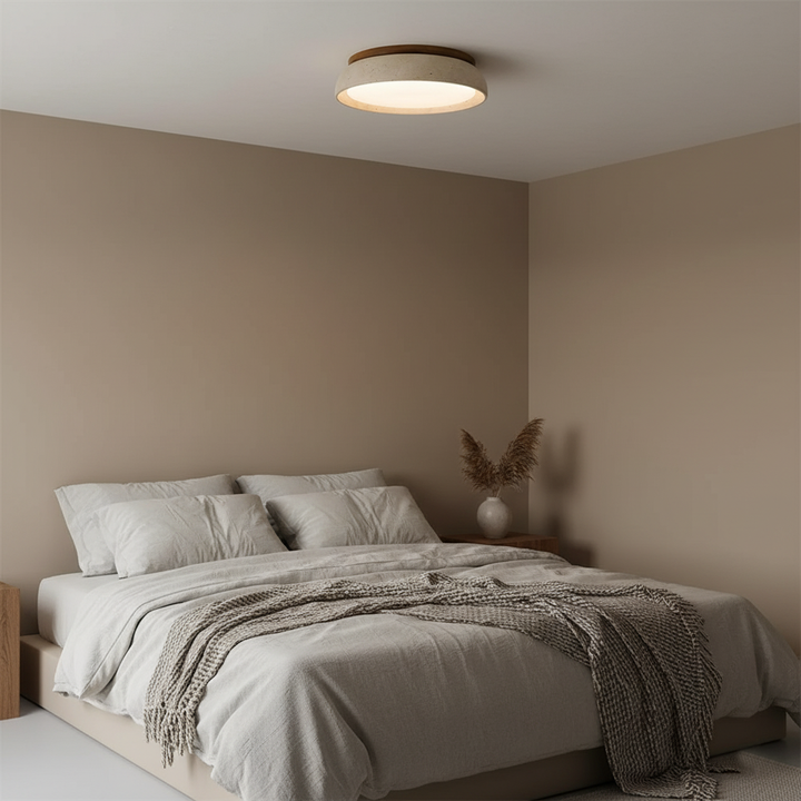 Luz de techo empotrada minimalista con LED integrado