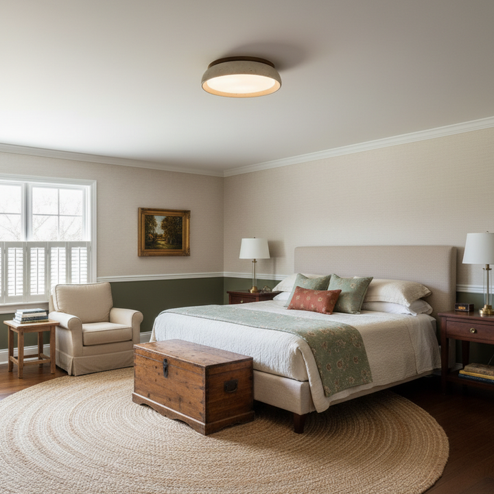 Luz de techo empotrada minimalista con LED integrado