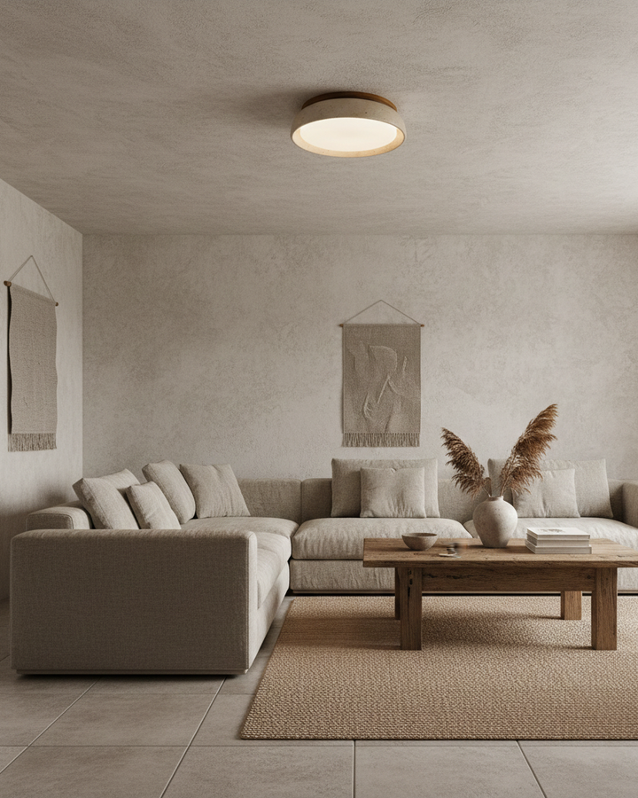 Luz de techo empotrada minimalista con LED integrado