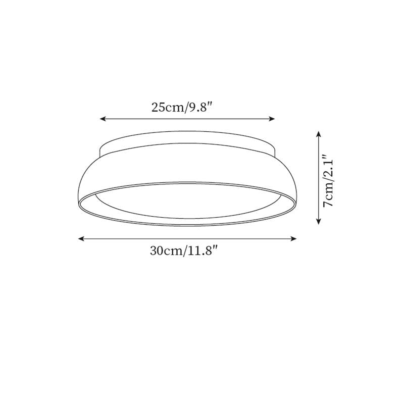 Luz de techo empotrada minimalista con LED integrado