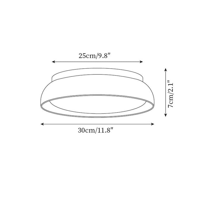 Luz de techo empotrada minimalista con LED integrado