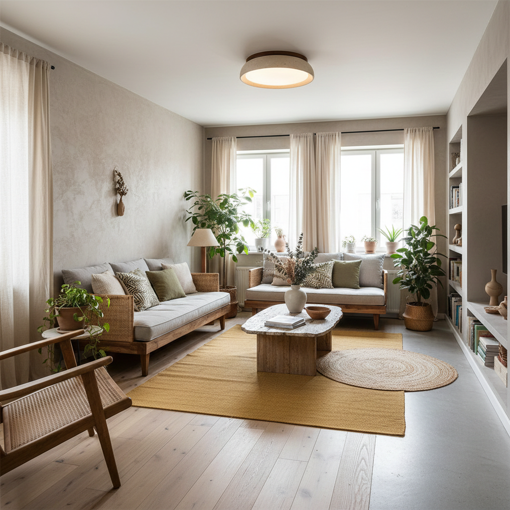 Luz de techo empotrada minimalista con LED integrado