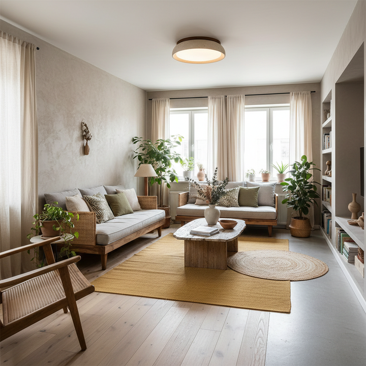 Luz de techo empotrada minimalista con LED integrado