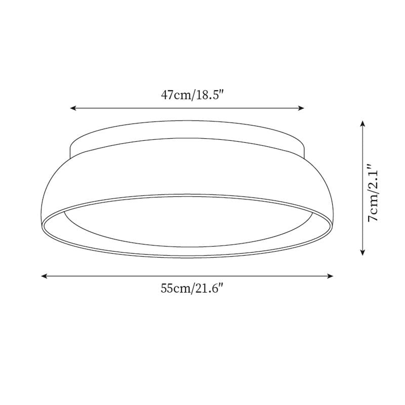Luz de techo empotrada minimalista con LED integrado