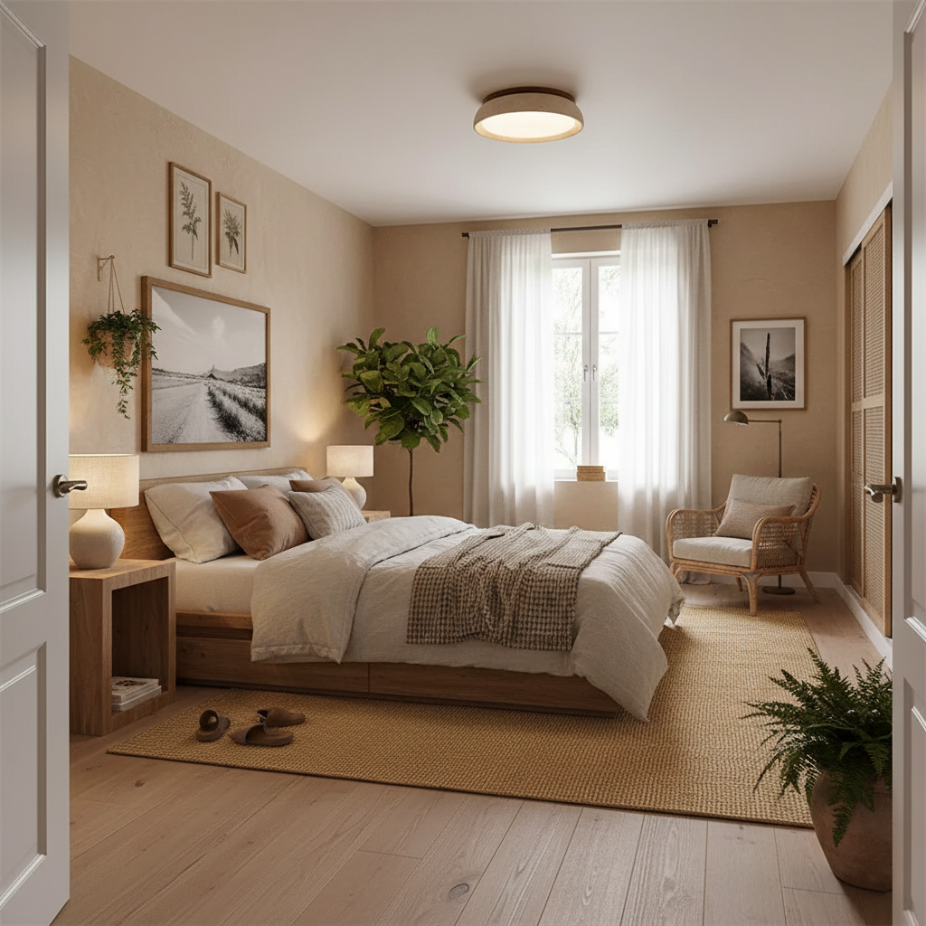 Luz de techo empotrada minimalista con LED integrado