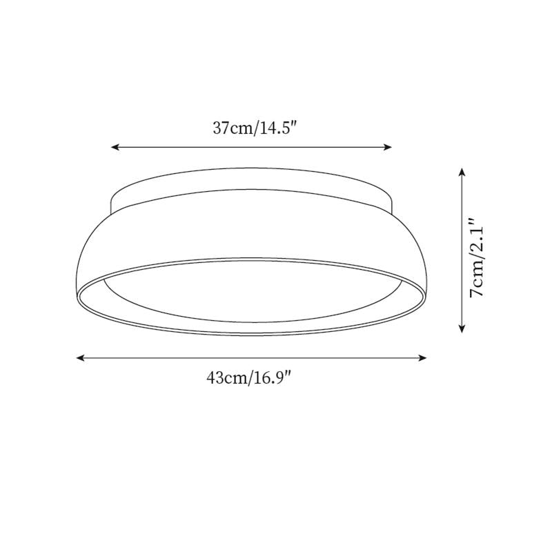 Luz de techo empotrada minimalista con LED integrado