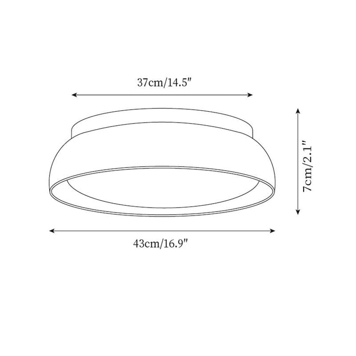 Luz de techo empotrada minimalista con LED integrado