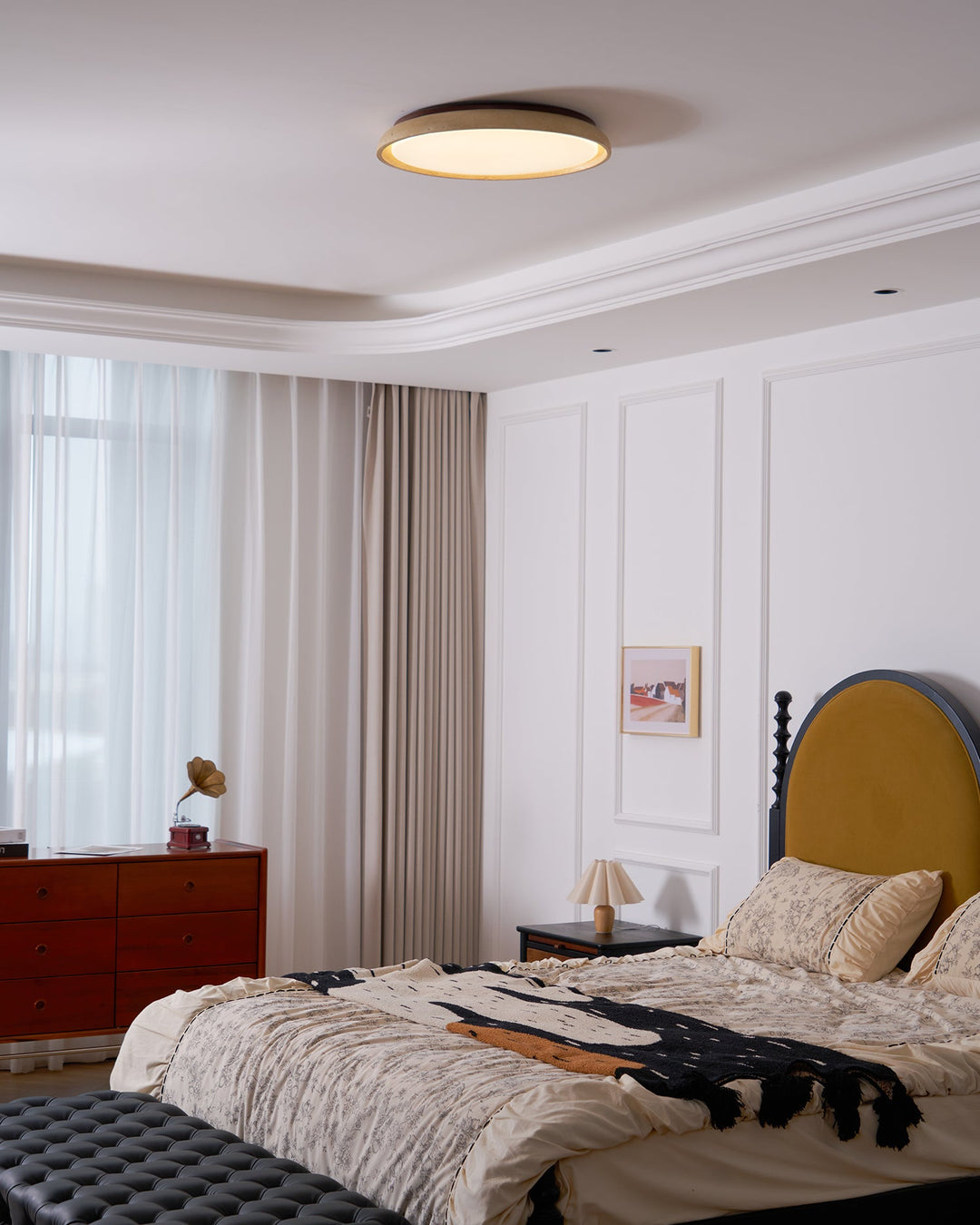 Luz de techo empotrada minimalista con LED integrado