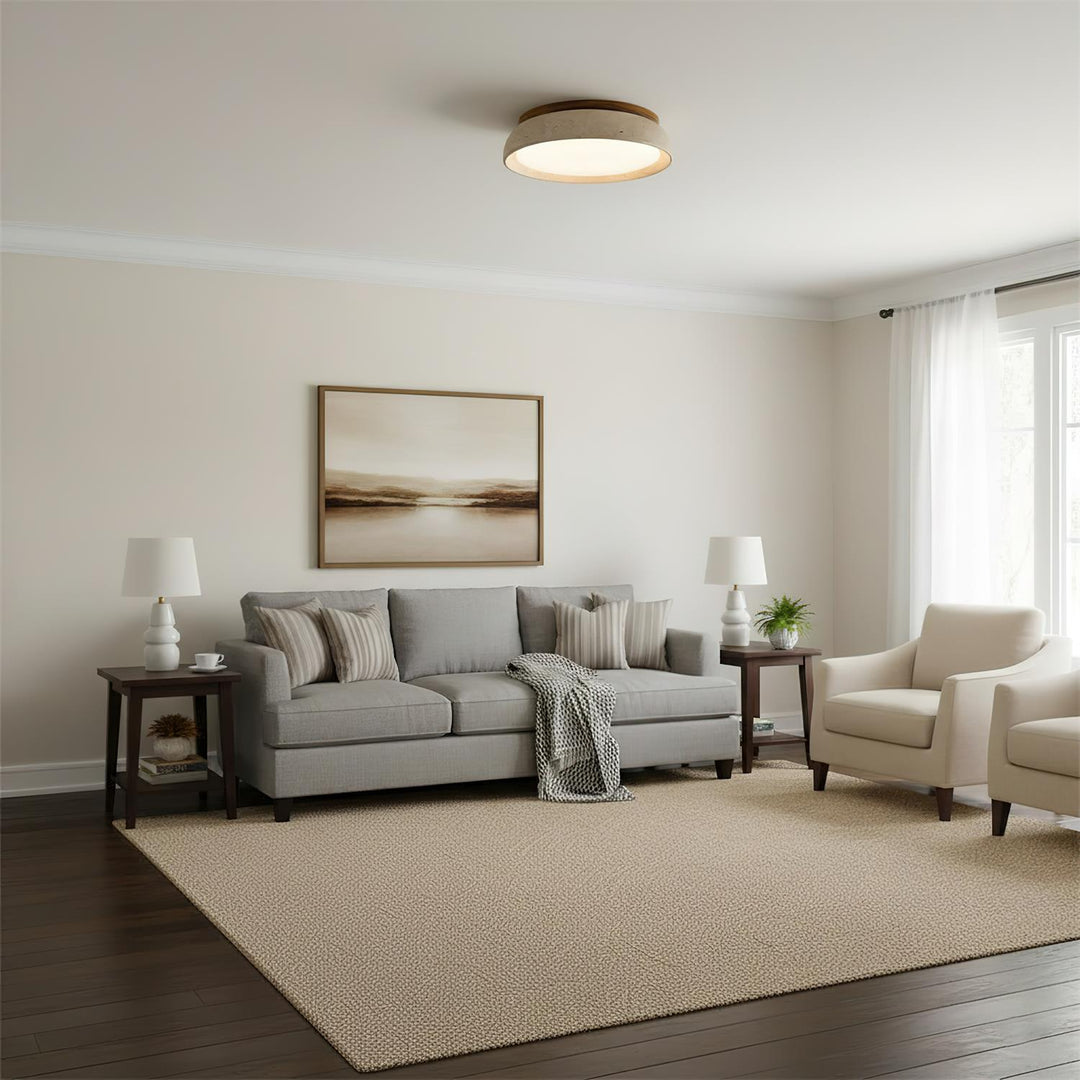 Luz de techo empotrada minimalista con LED integrado