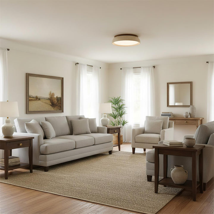 Luz de techo empotrada minimalista con LED integrado